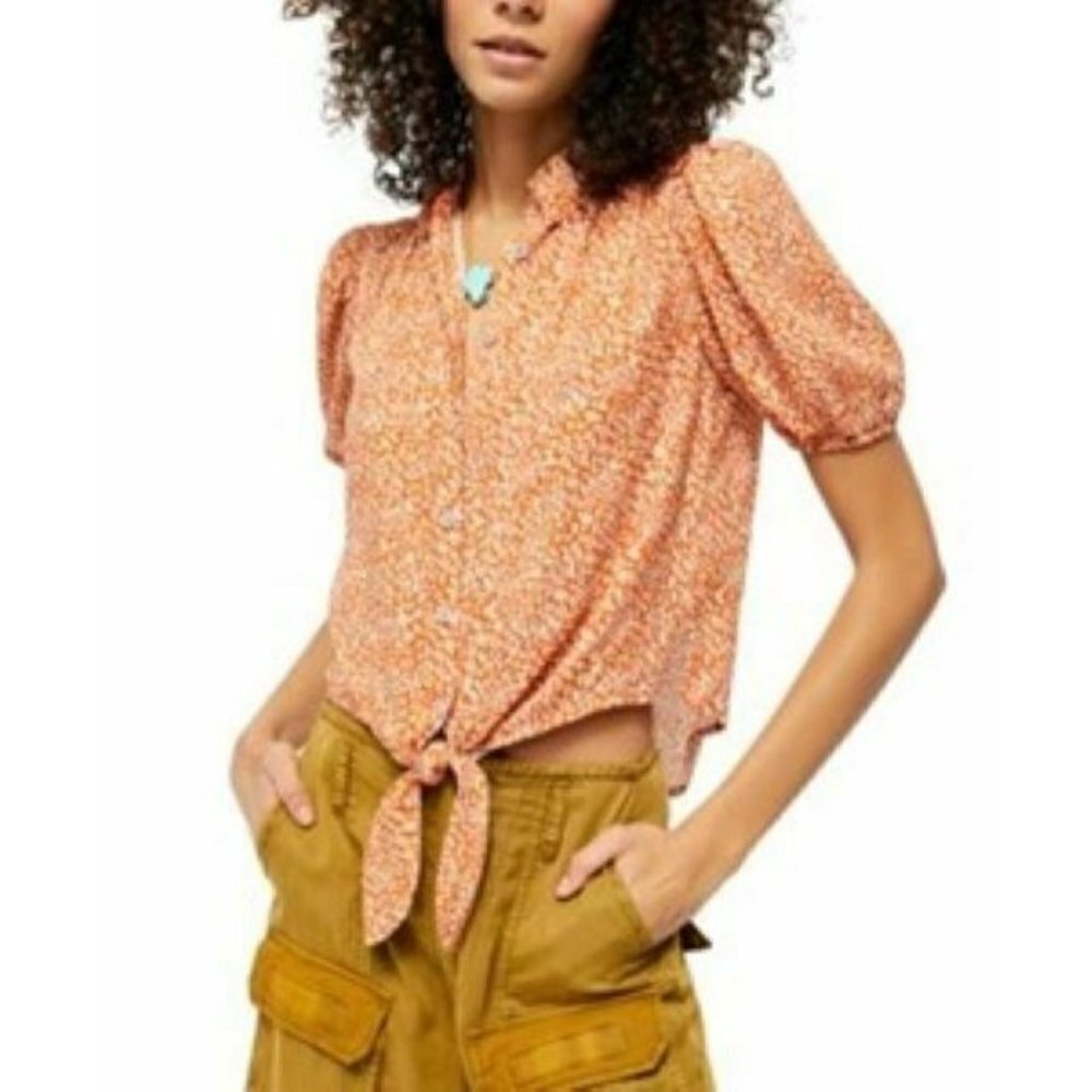 Free People Tie Dyed Floral Blouse Women's. Size Medium. New With Tags.